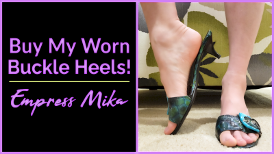 Empress Mika: Buy My Worn Green Buckle Heels!