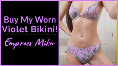 Empress Mika: Buy My Worn Violet Tropical Bikini!